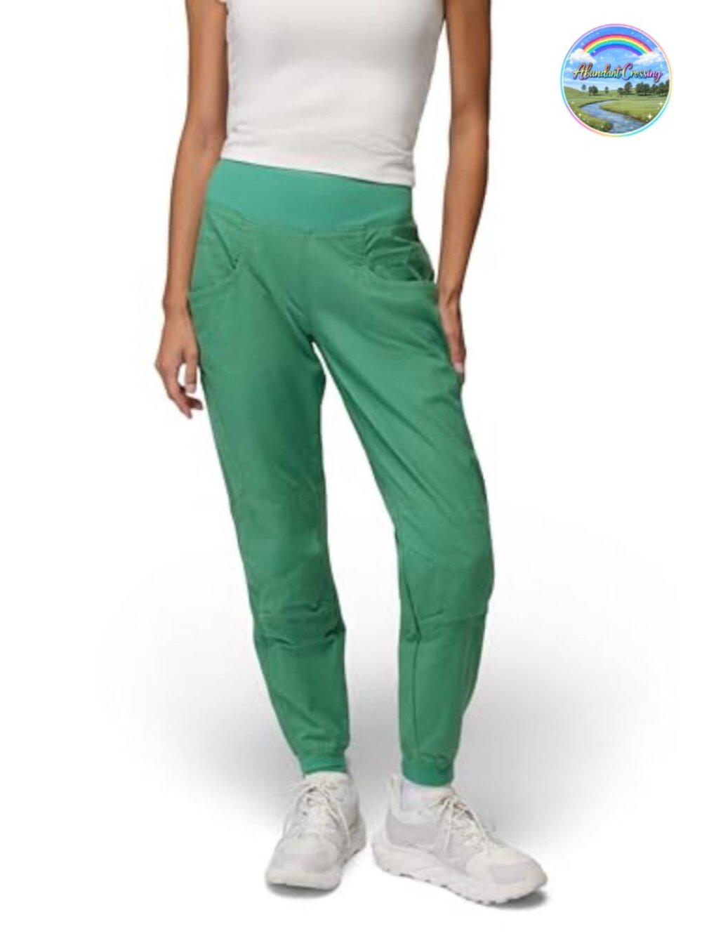 Organic Cotton Canvas Pants Ankle Length Mid Rise Stretch